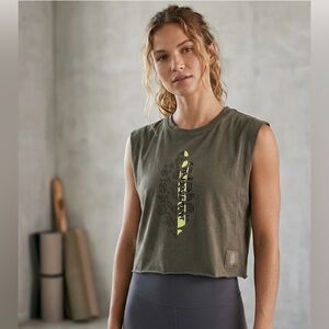 Free People Shirt Womens SP Sleeveless Crew Neck Lightweight Pullover Oversized